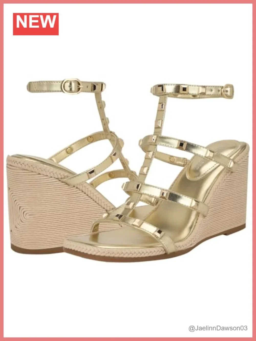 Wedge Sandals Faux Leather Square Toe Strappy Buckle 3.58 Heel Platform